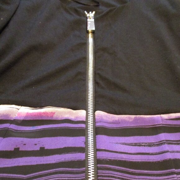 Vince Camuto Woman Medium Black Purple Sleeveless Outdoors Vacation Travel Dress - Picture 5 of 7